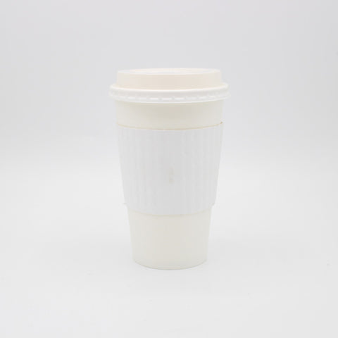 White, Embossed: Unprinted Cup Sleeves - First Image