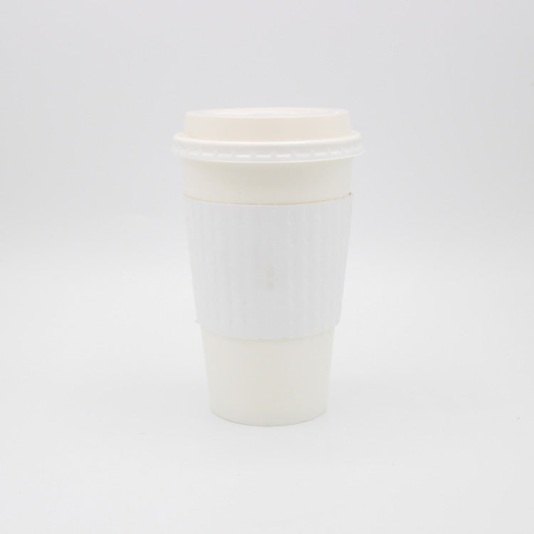 White, Embossed: Unprinted Cup Sleeves