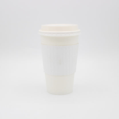 White, Embossed: Unprinted Cup Sleeves