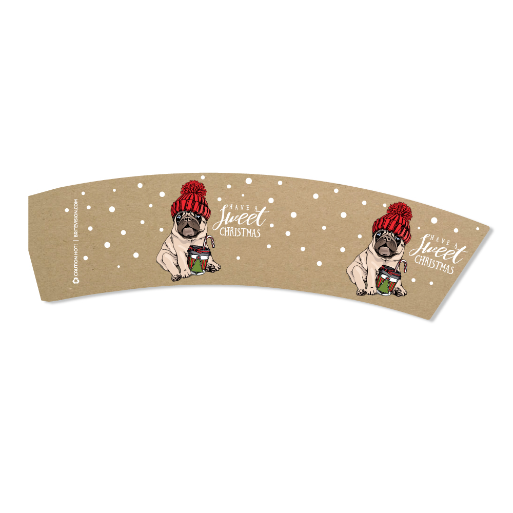 16 oz. Whimsical Christmas Santa & Reindeer Disposable Paper