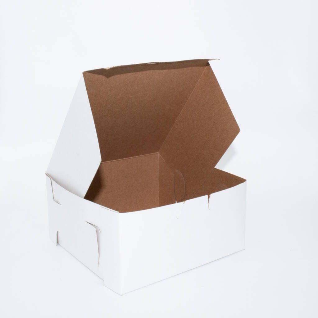 6" x 6" x 3" White Cake / Bakery Box - 250/Per Case