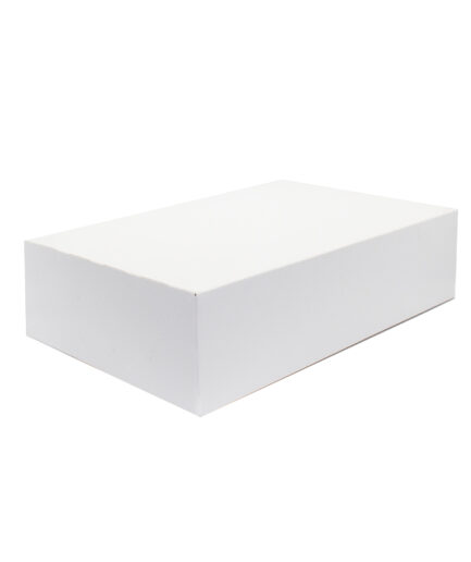 Baker's 15" x 11 1/2" x 2 1/4" White Auto-Popup Donut – Bakery Box