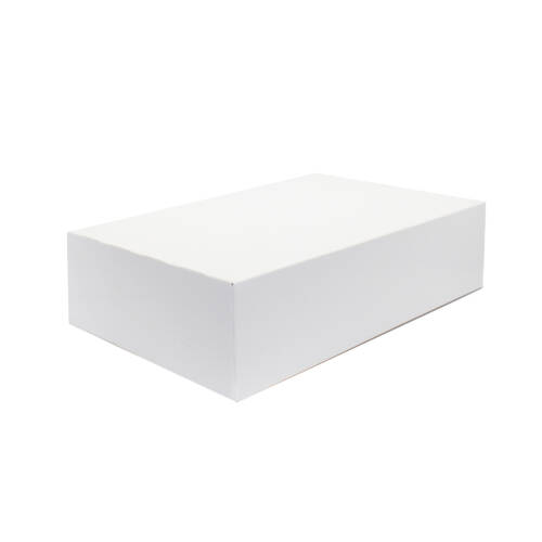 Baker's 15" x 11 1/2" x 2 1/4" White Auto-Popup Donut – Bakery Box